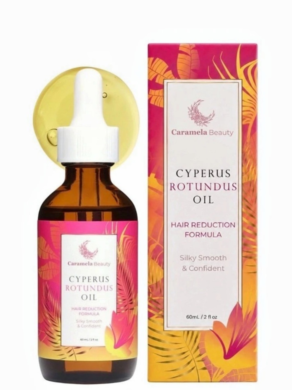 X2 Caramela Beauty Cyperus Rotundus Oil Hair Reduction Formula Hair Reduction Oi